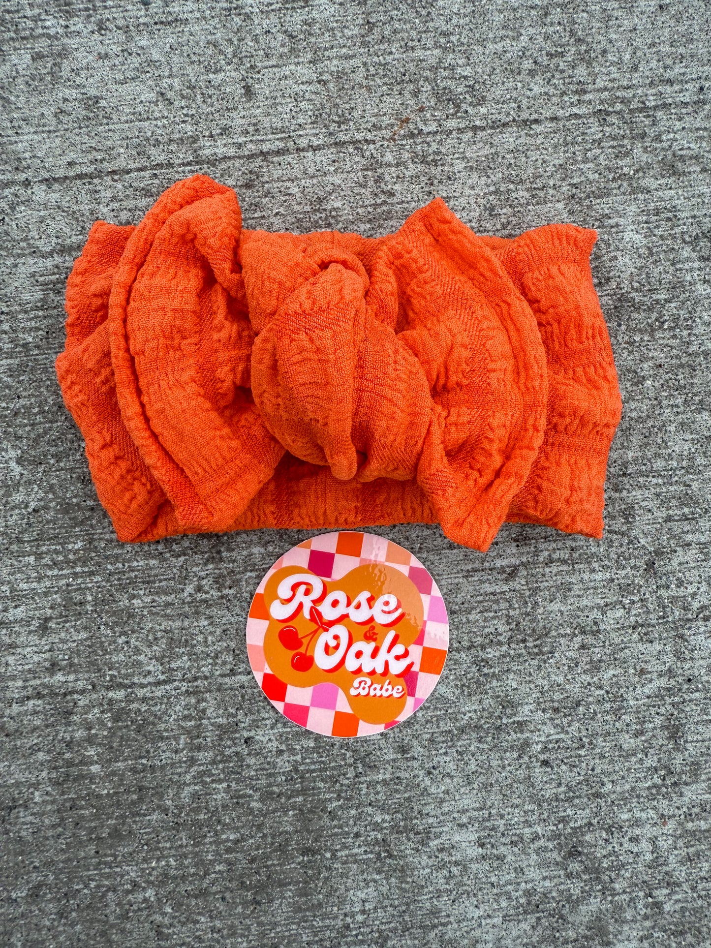 Summer Bubbles Orange Knotted Headwrap