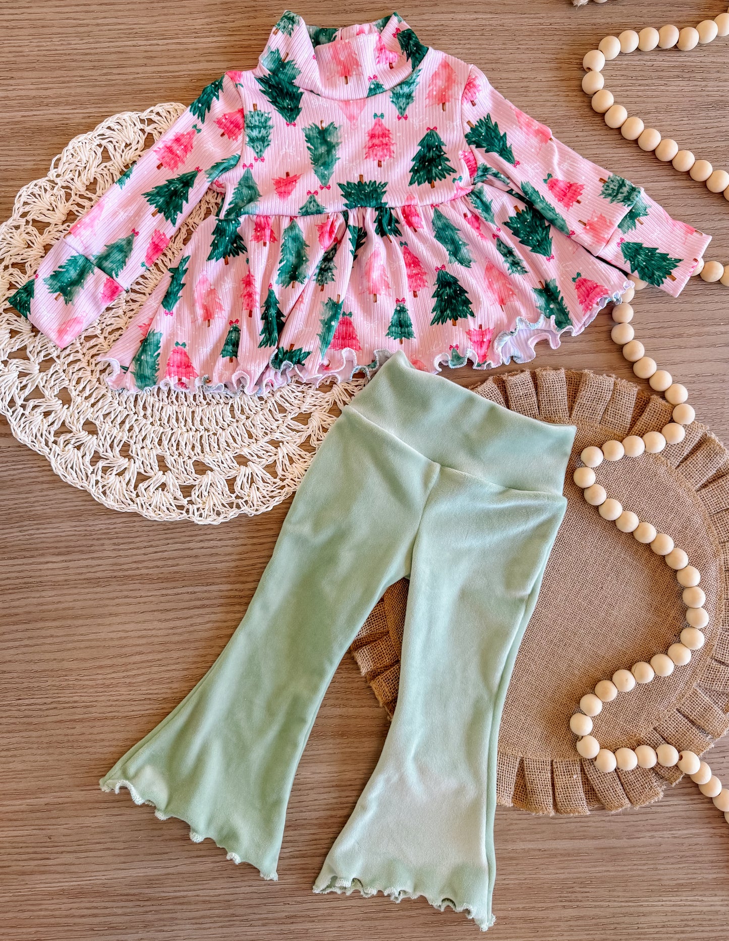 Pinkmas Peplum / Flare Set