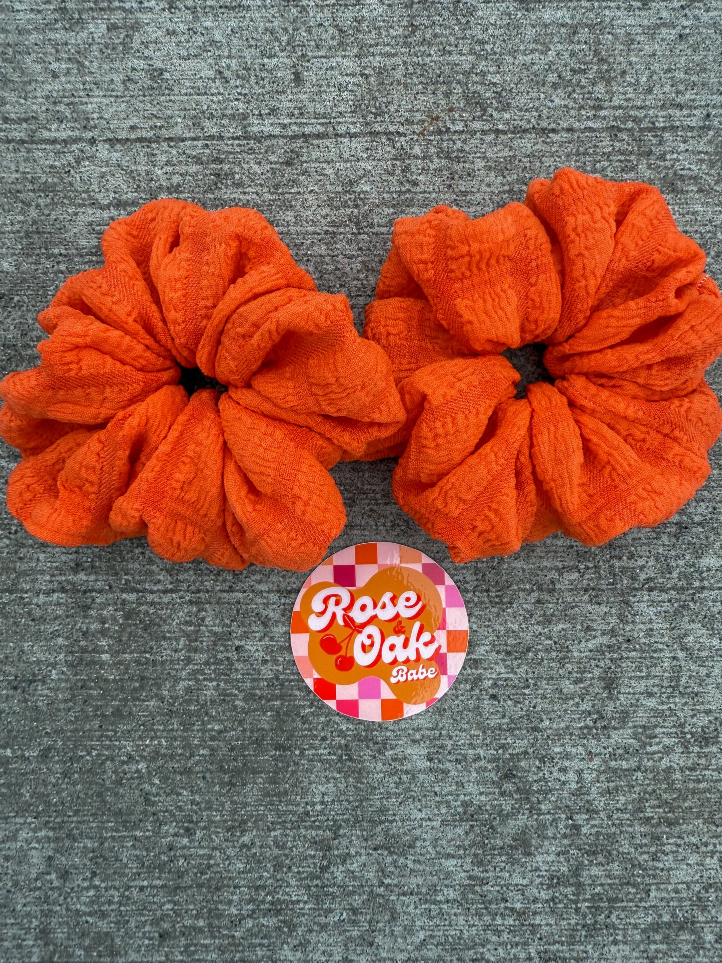 Summer Bubbles Orange Scrunchie