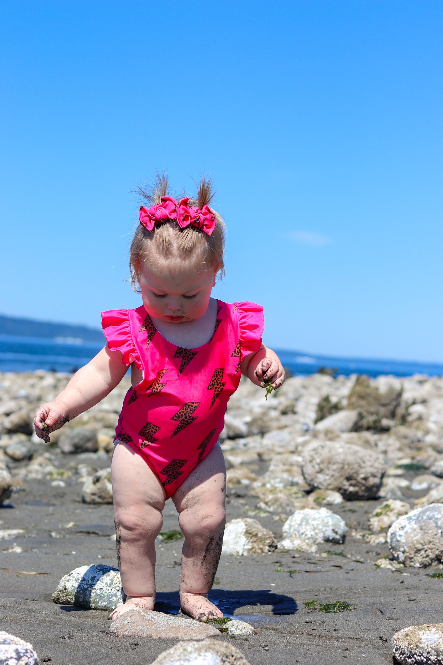 Cheetah Bolts one Piece Swimsuit