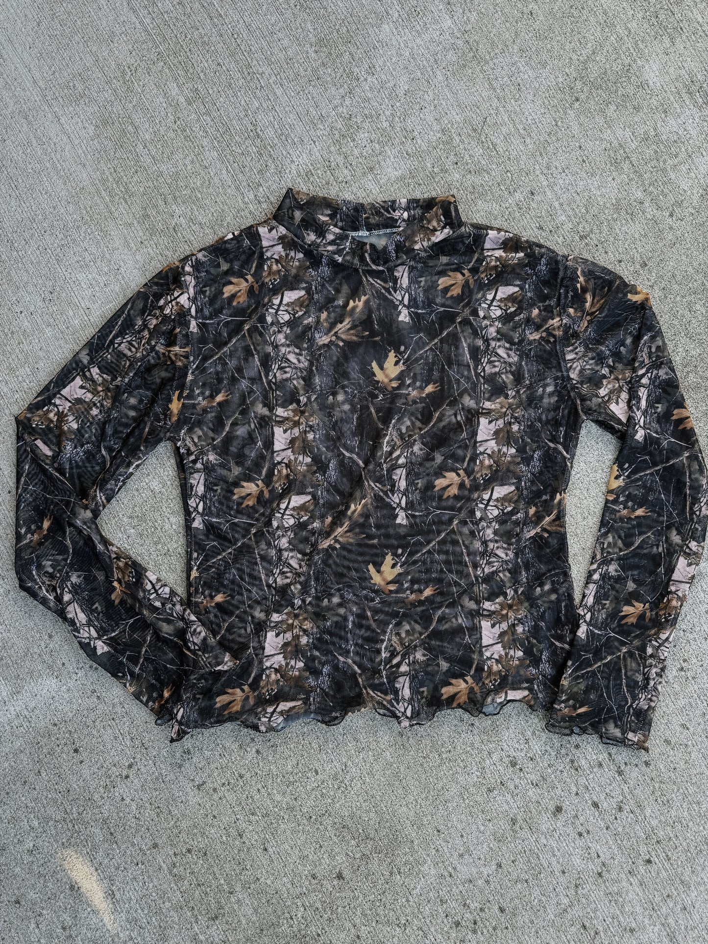 Adult Camo Mesh Top