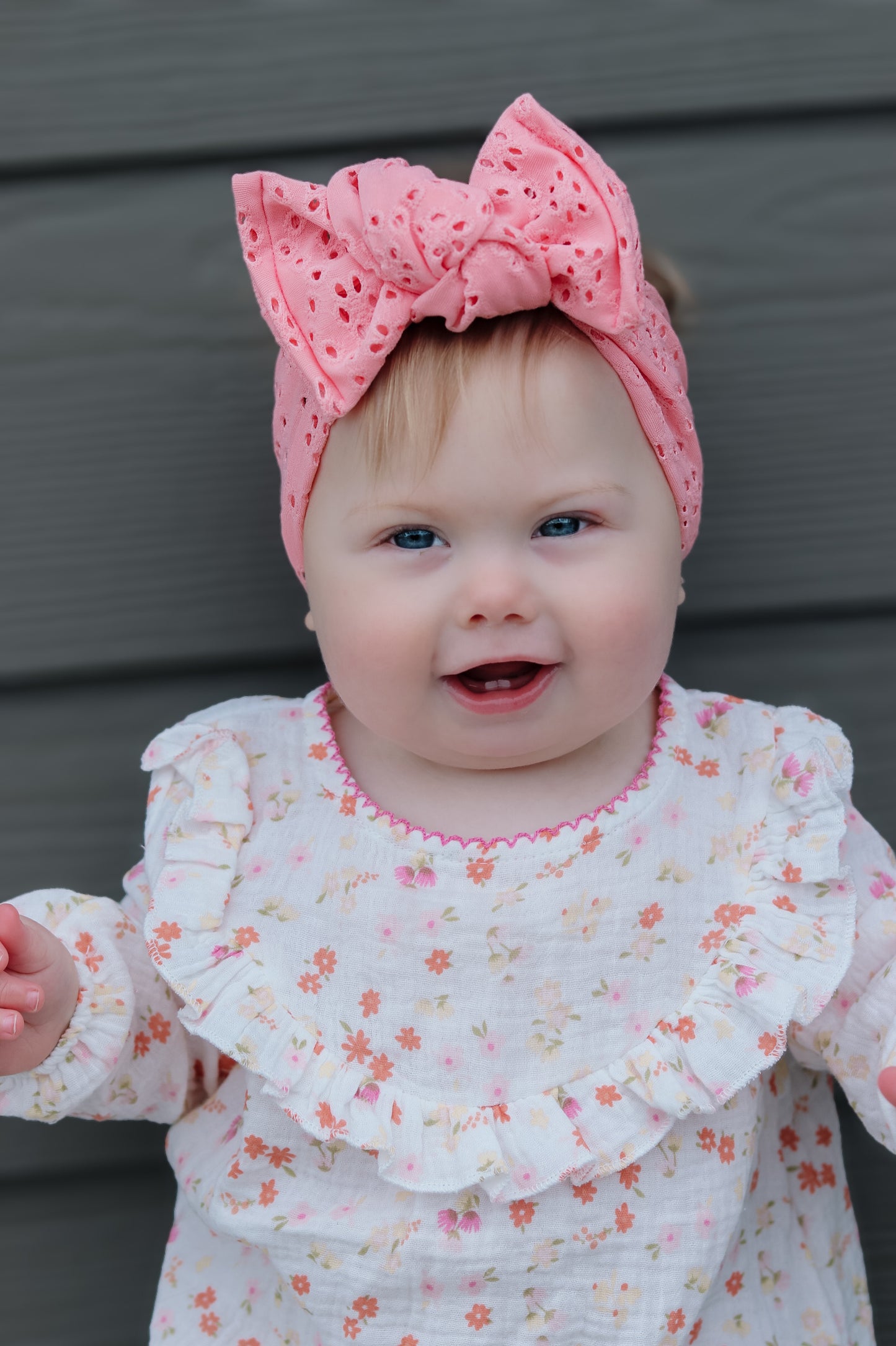 Pastel Pink eyelet knotted HeadWrap