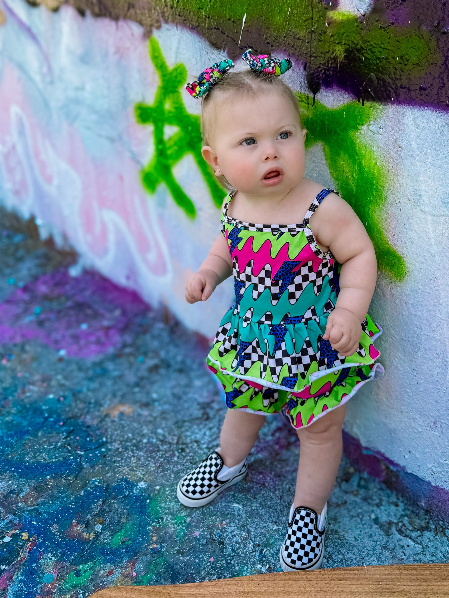 Neon Checkered 2 piece set