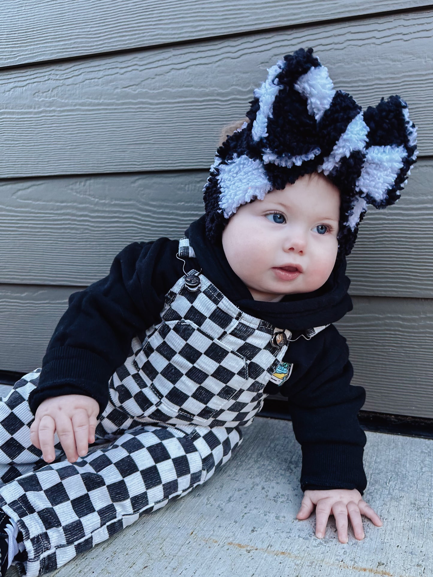 Grunge Check knotted Headwrap