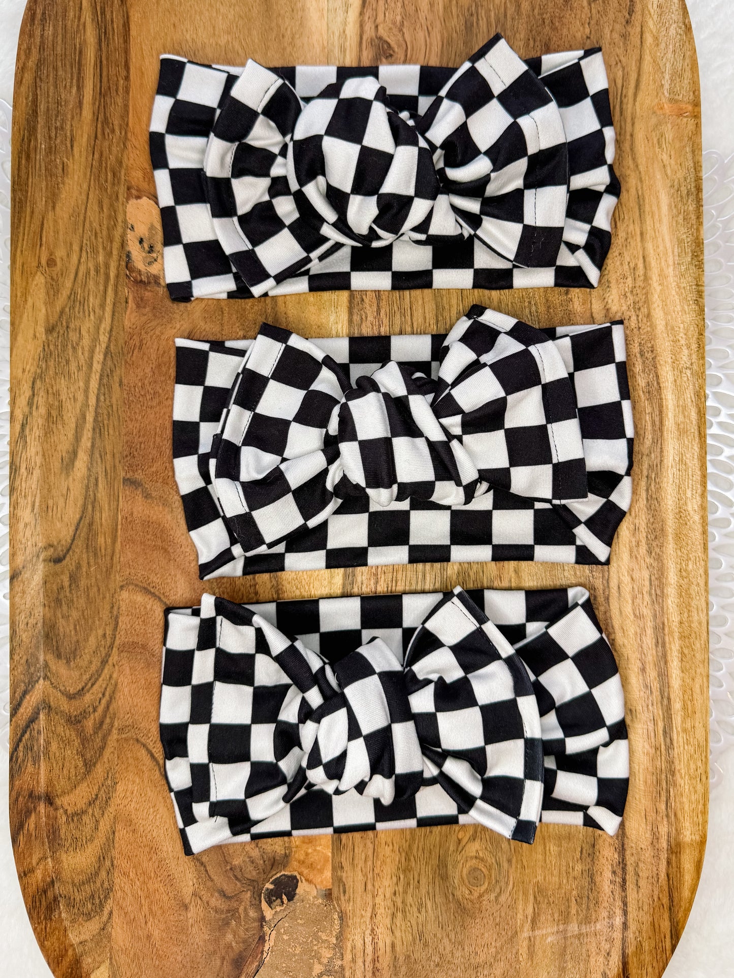 Checkered Knotted Headwrap