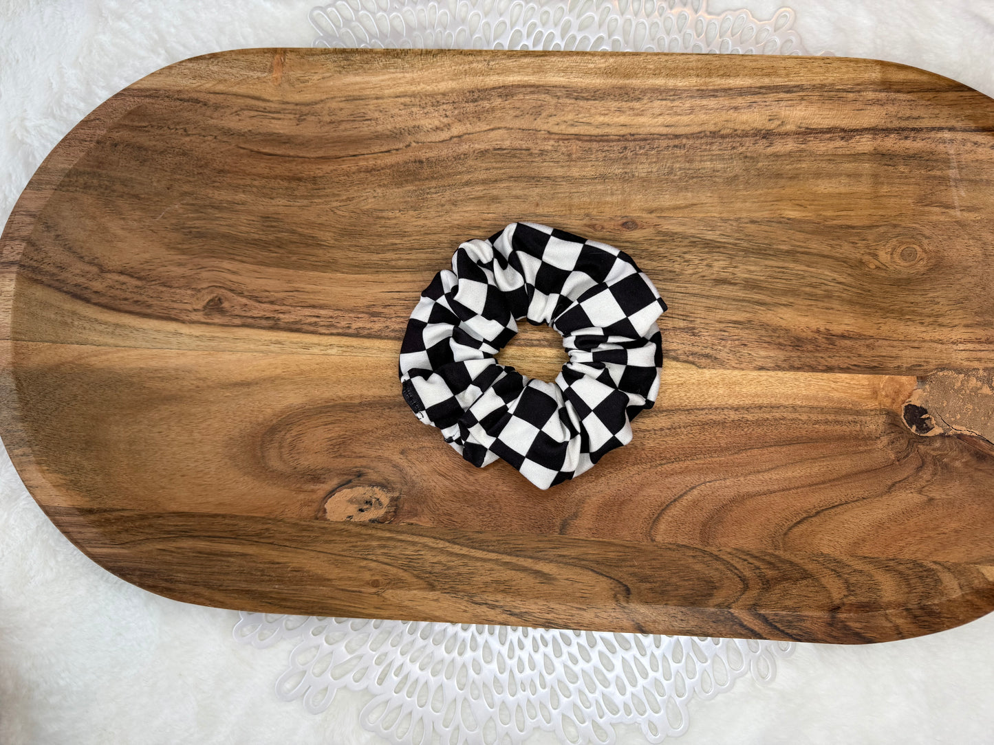 Checkered Large Scrunchie