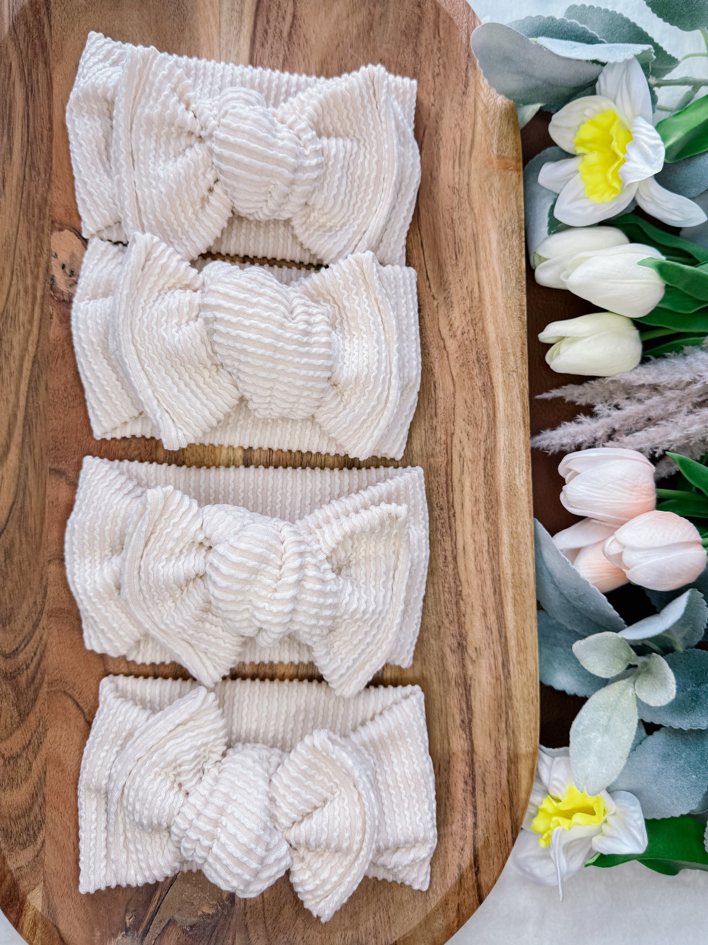 Eggshell Knotted Headwrap