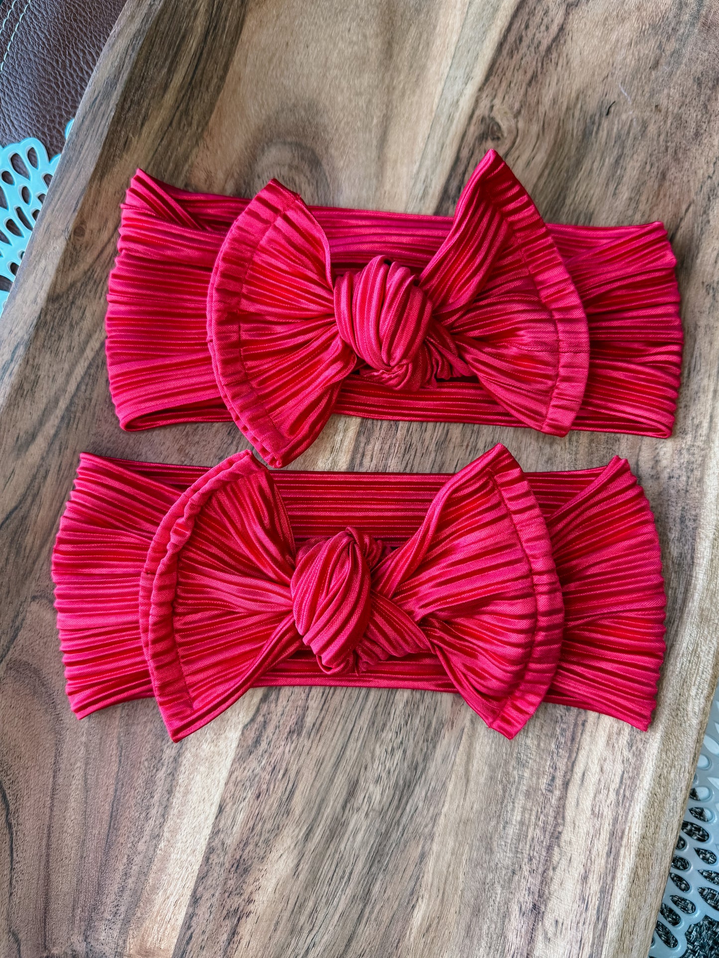 Cherry Red Ribbed Headwrap