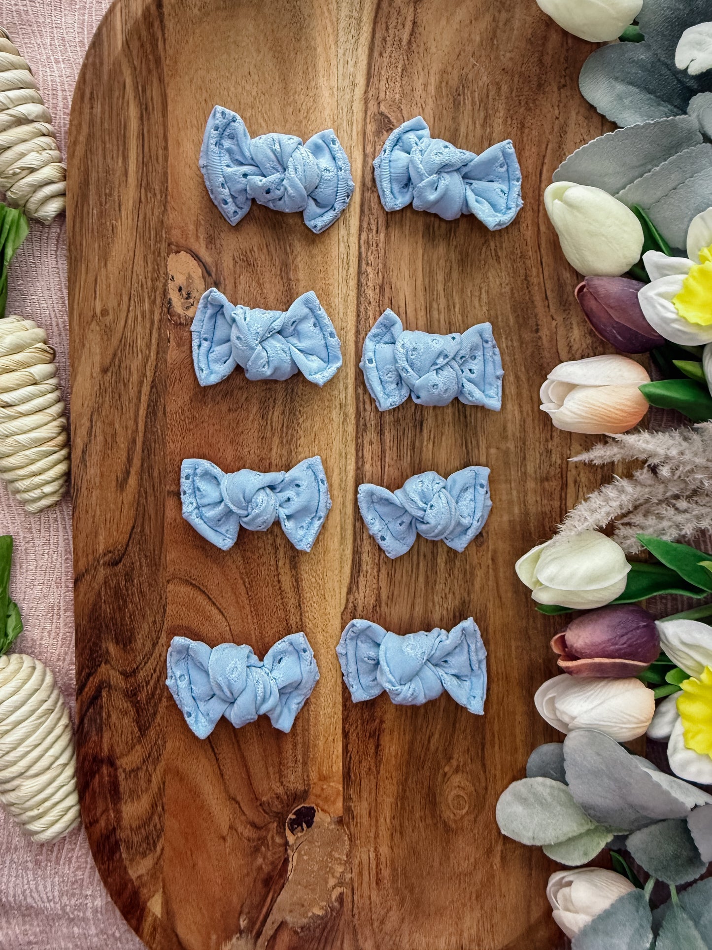 Pastel Blue eyelet piggies