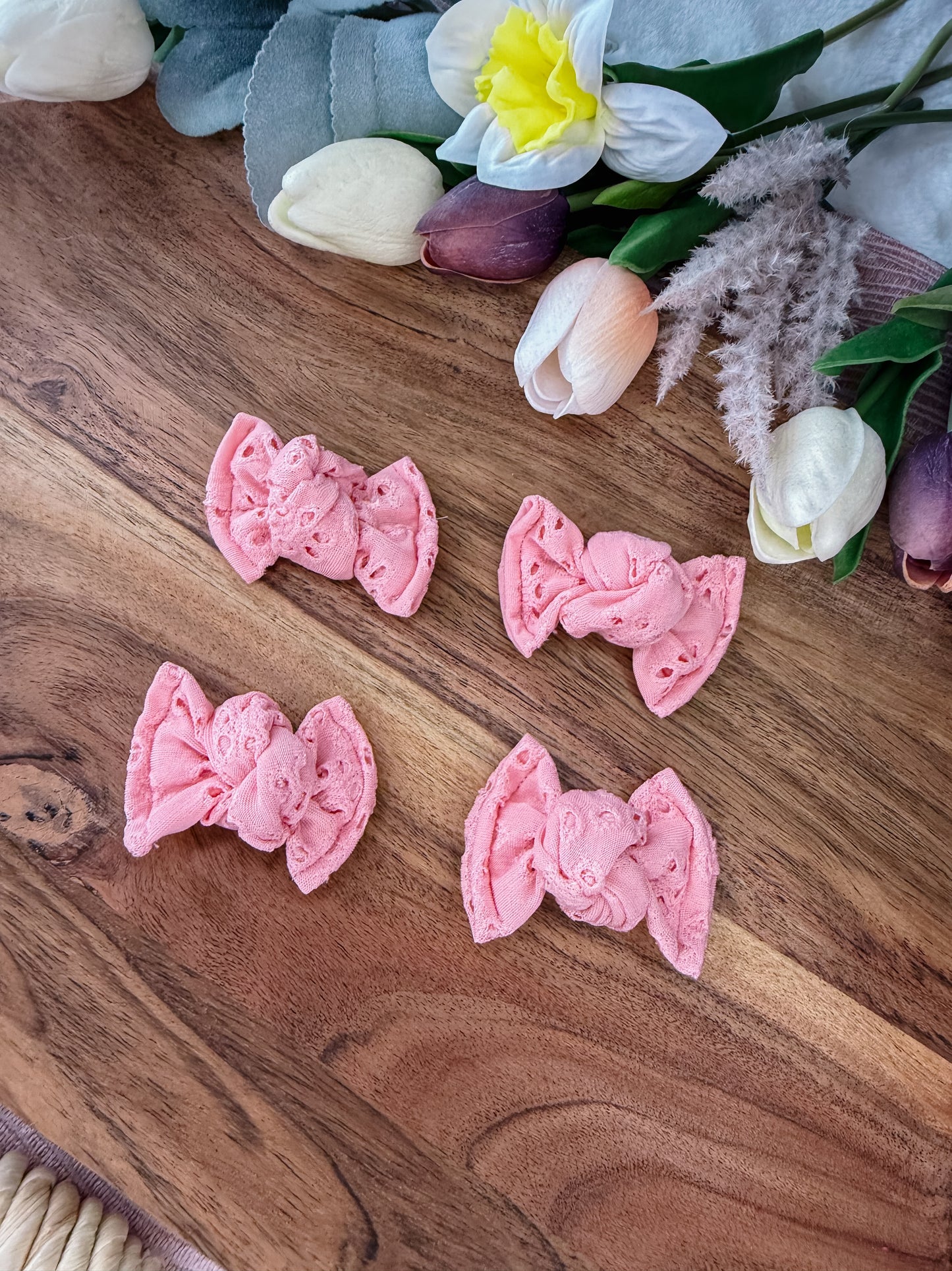 Pastel Pink eyelet piggies