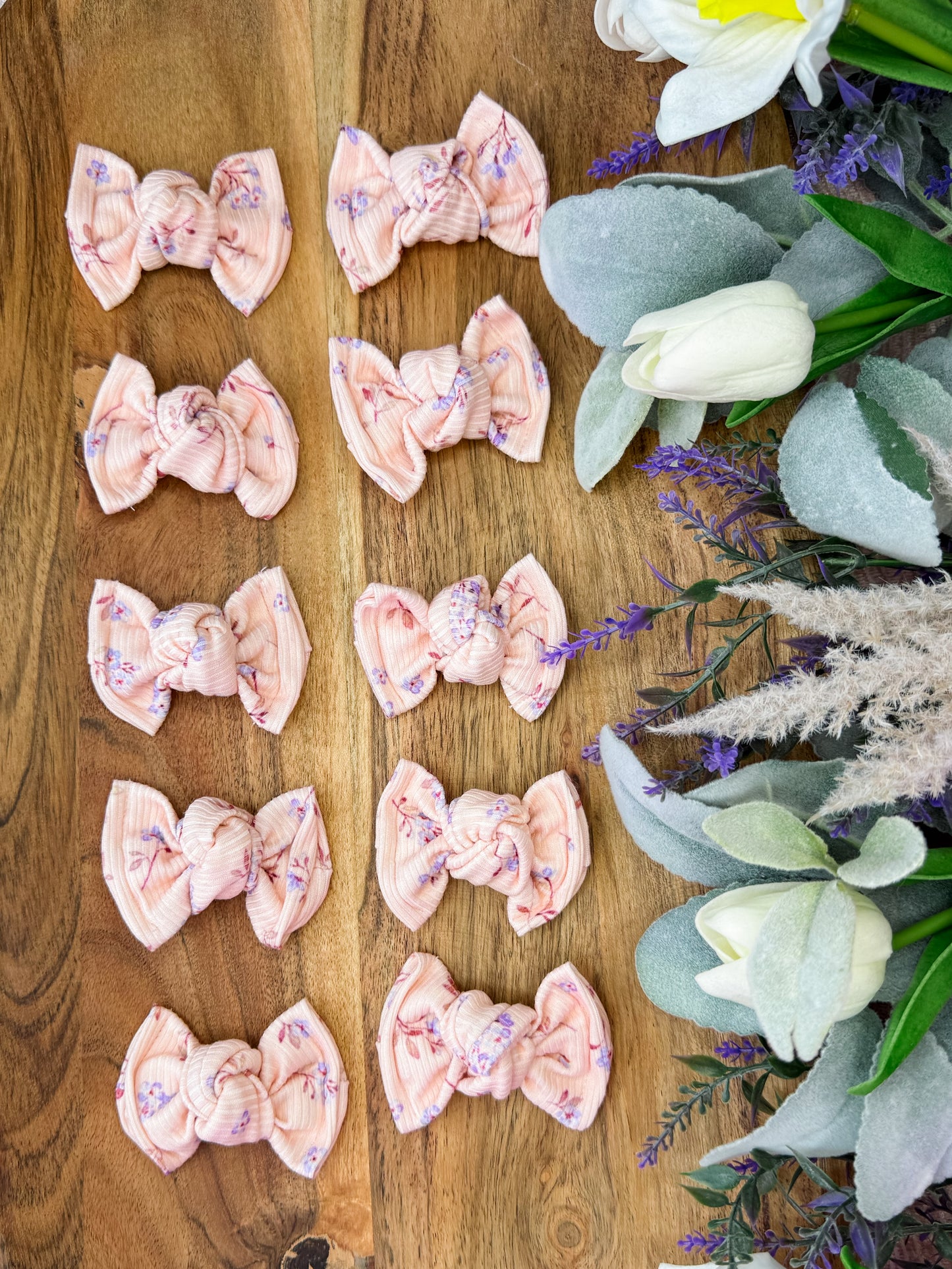 Spring Blooms Pink Knotted Piggies