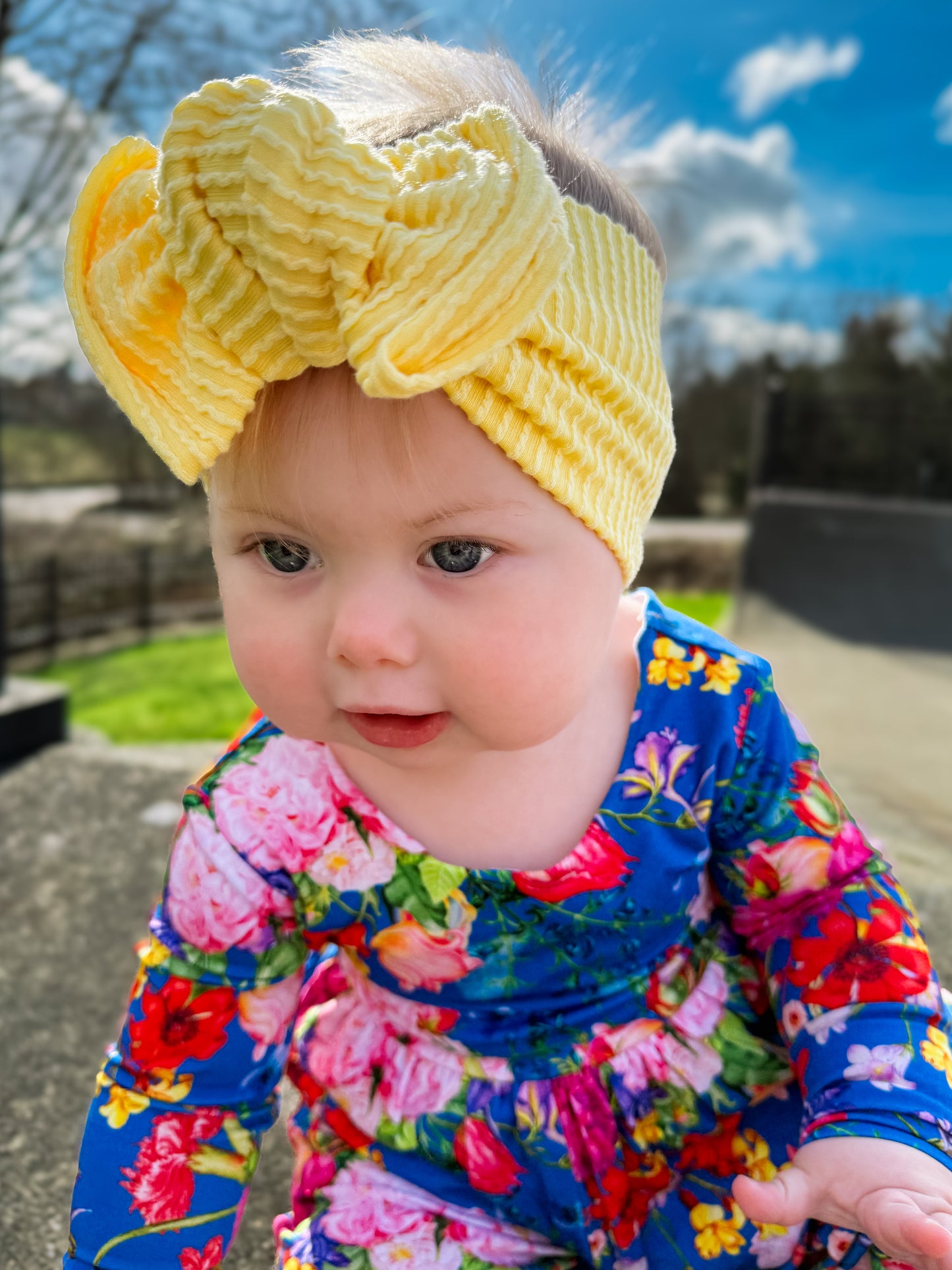 Spring Solids Lemon Knotted Headwrap