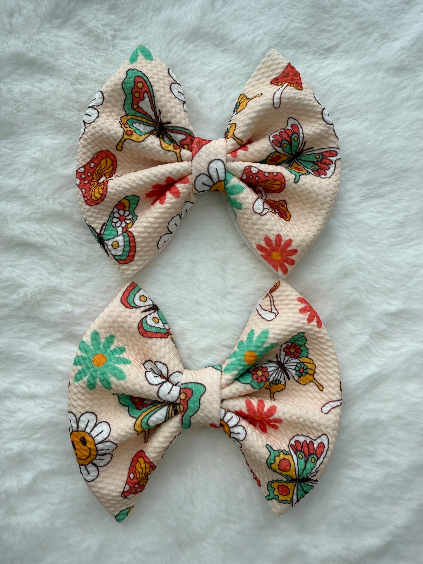 Groovy Summer Big bow on clip