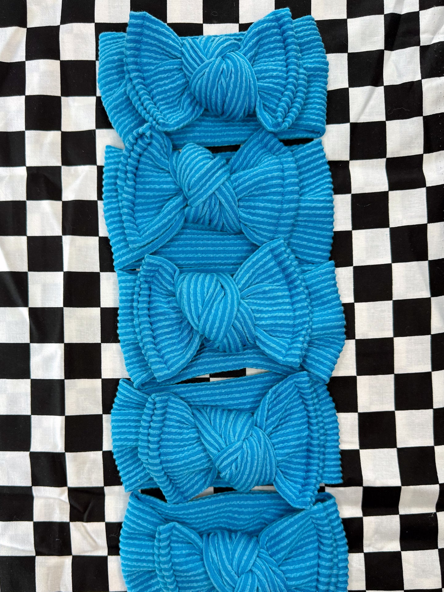 The Neons Summer Blue Knotted Headwrap