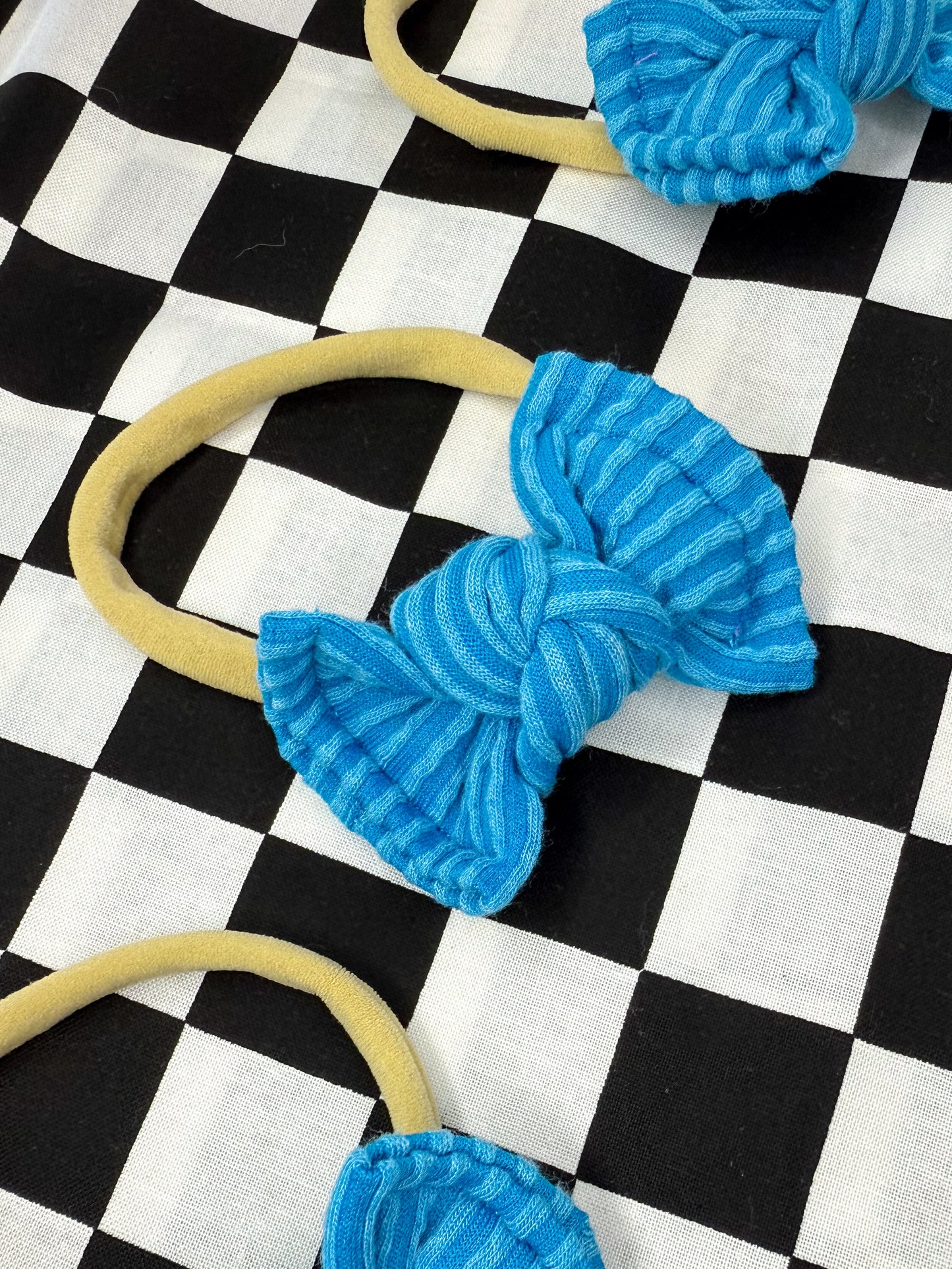 The Neons Summer Blue Bow on Nylon