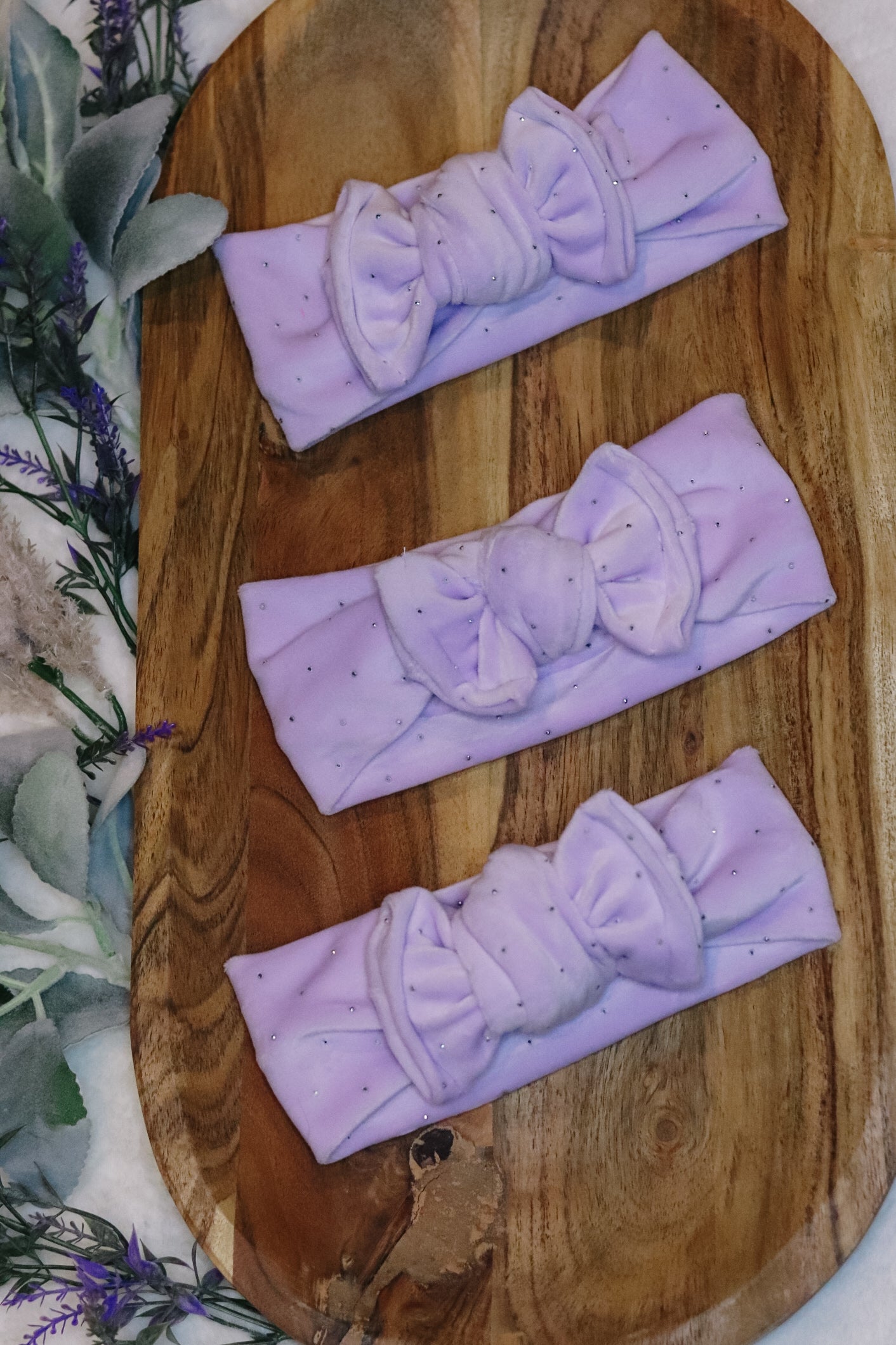 Purple Sparkle knotted Headwrap