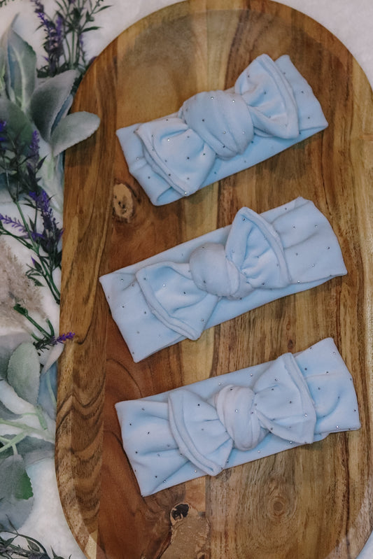 Blue Sparkle Knotted Headwrap