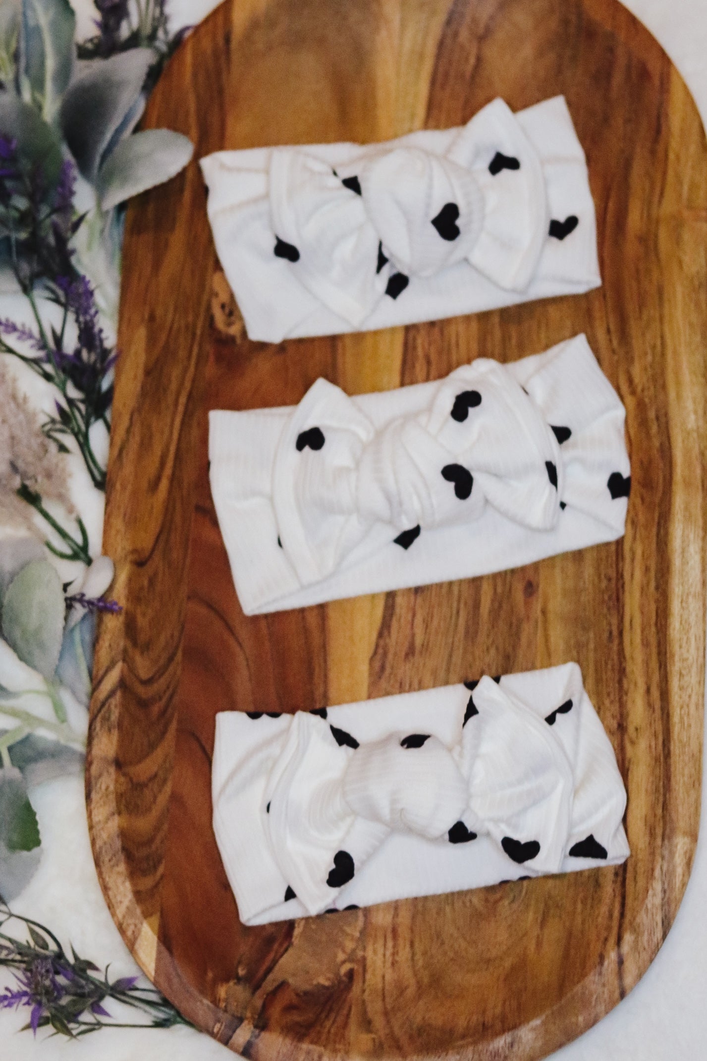 Black Heart Knotted Headwrap