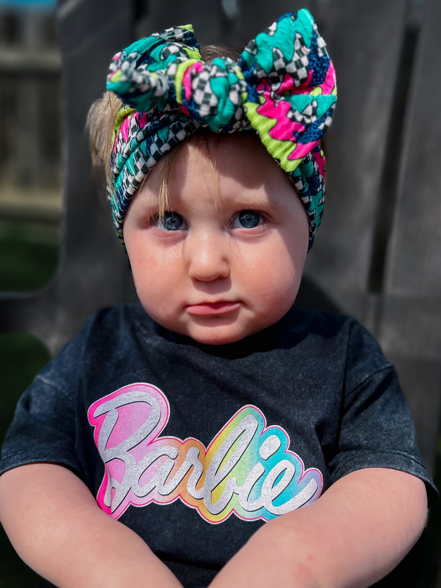 Neon Check Headwrap