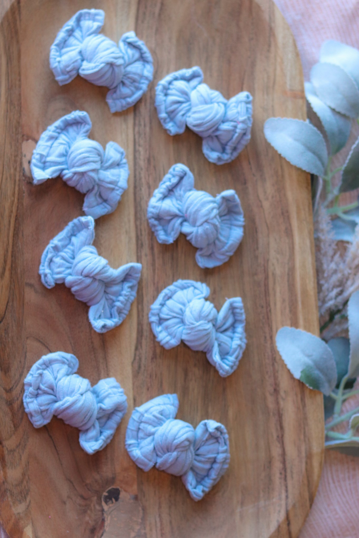 Light Blue Weaved piggies