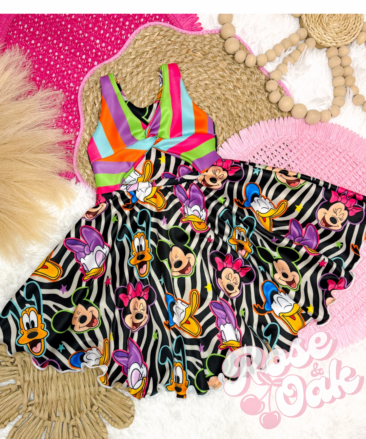 12/18 Zebra Besties Dress with built in shorts