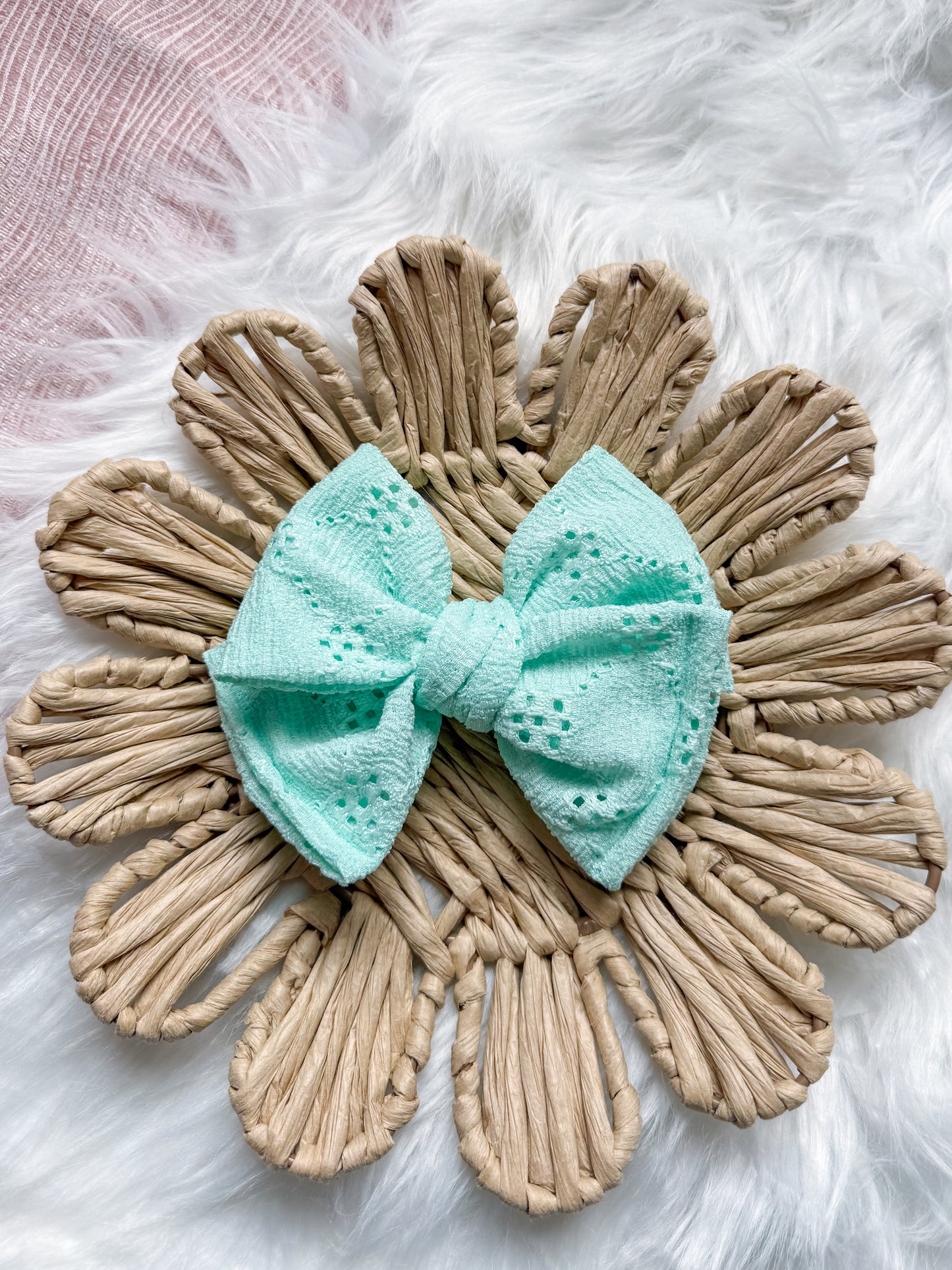 Big Brook Bow on clip Spring Pastels Collection