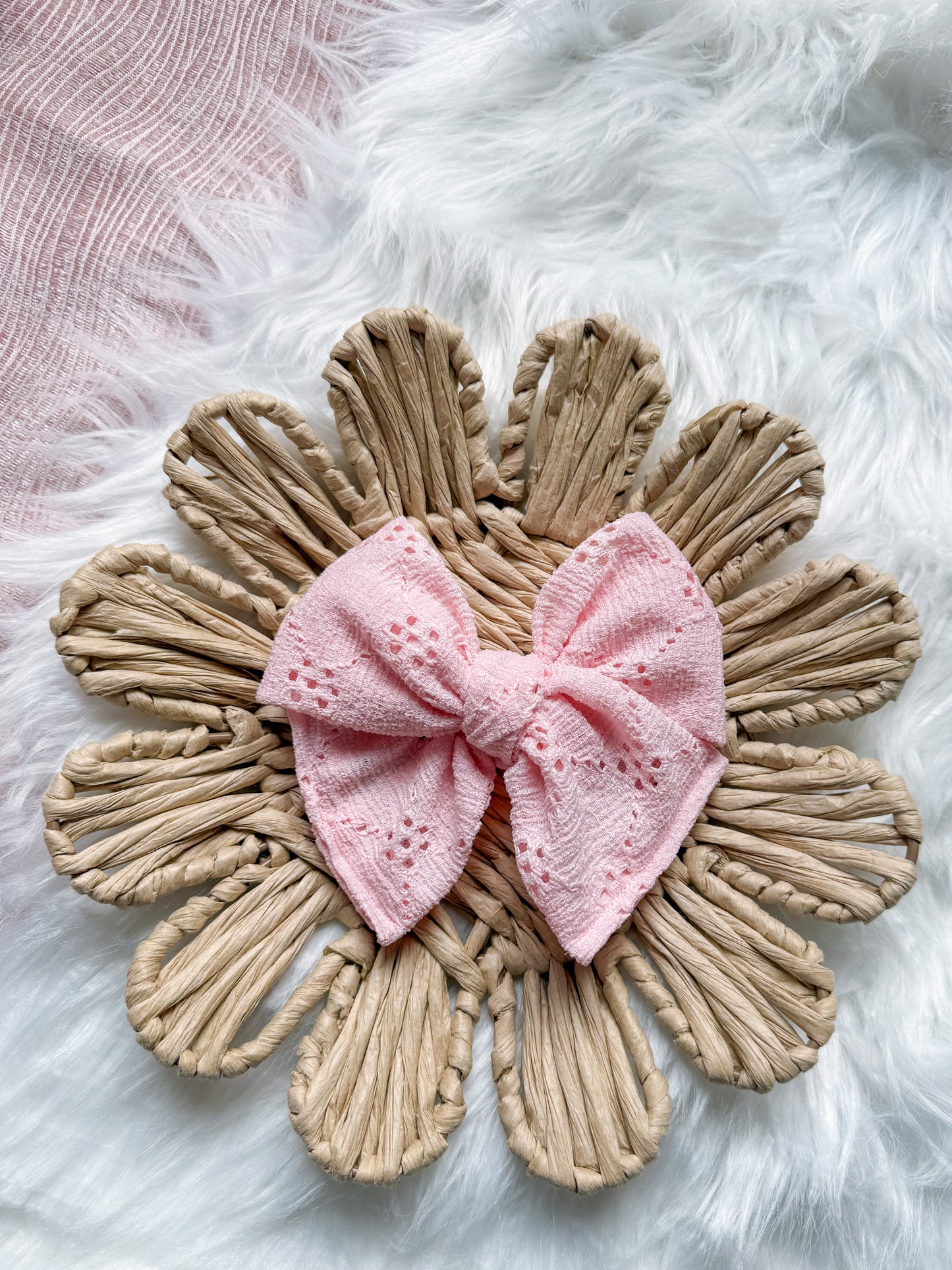Big Brook Bow on clip Spring Pastels Collection