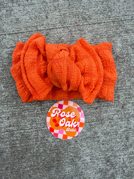 Summer Bubbles Orange Knotted Headwrap