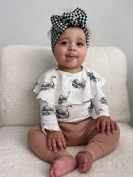 Houndstooth Knotted Headwrap