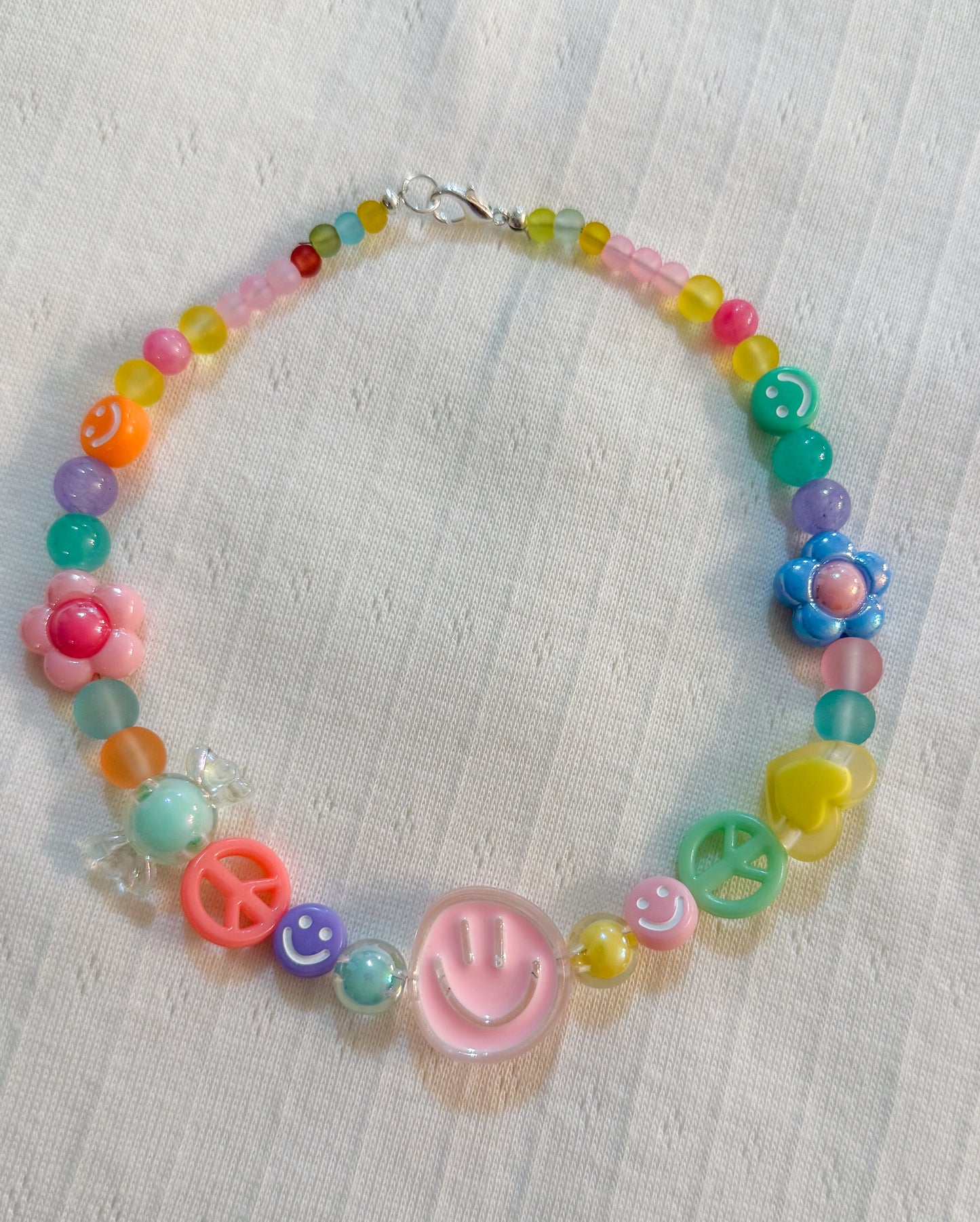 Pastel Smiley Necklace