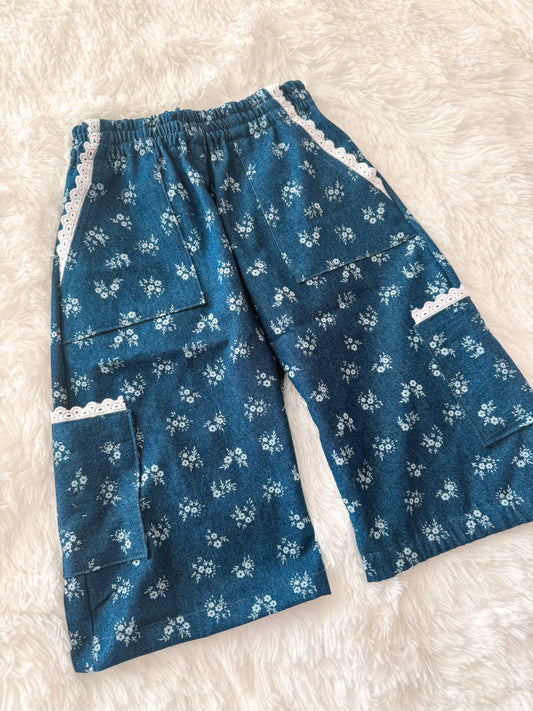 In Bloom Denim Cargo Pants