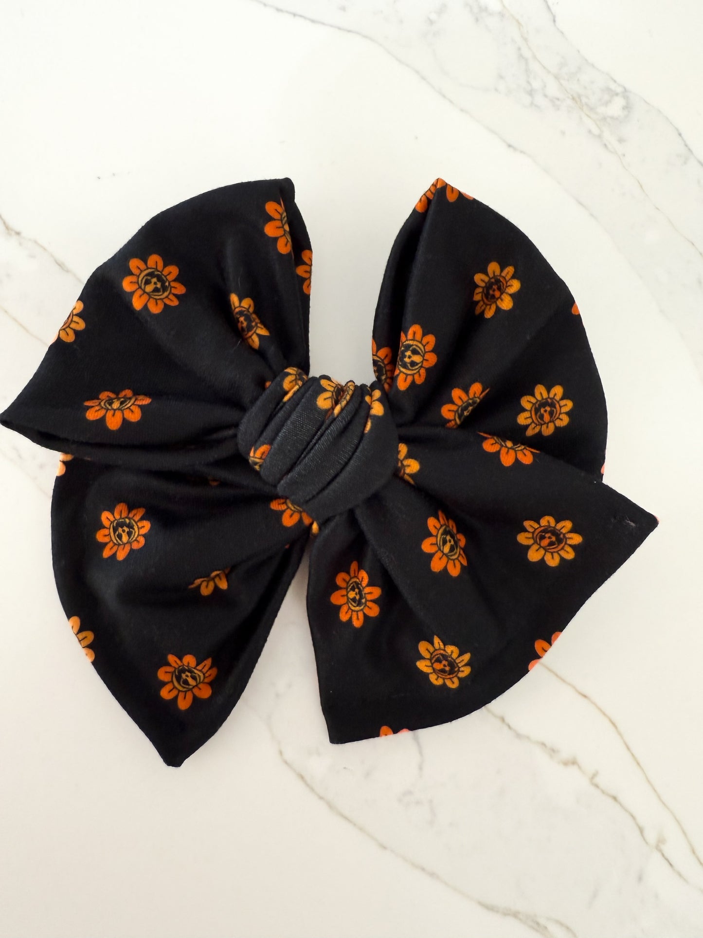 Pumpkin Daisy Brooke Big Bow