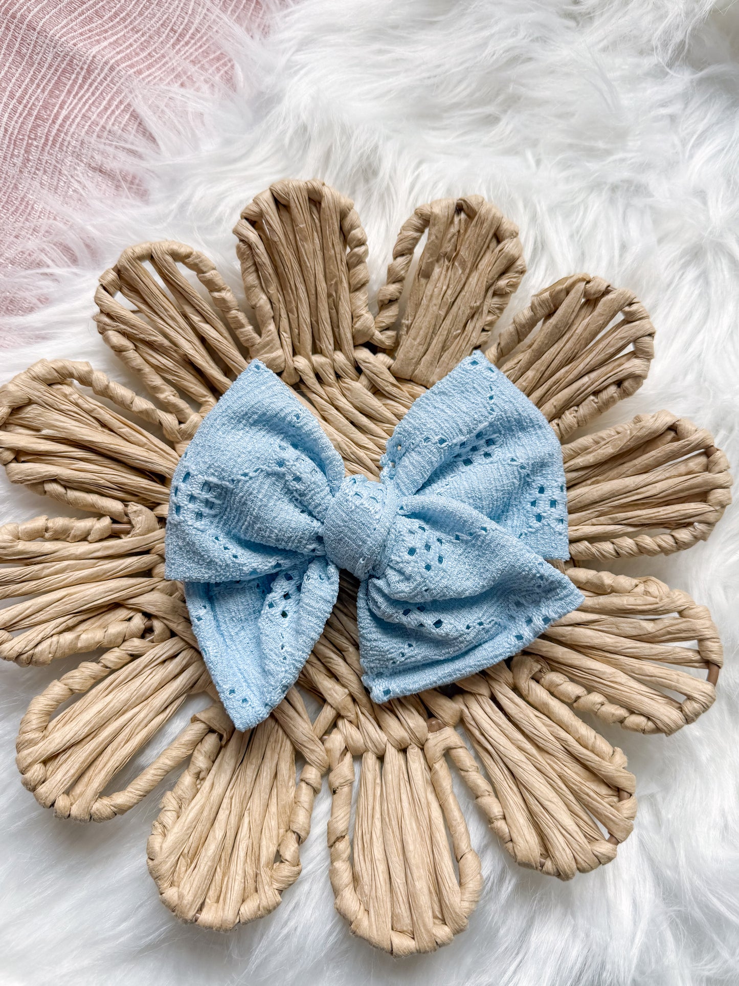 Big Brook Bow on clip Spring Pastels Collection