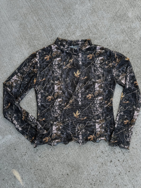 Adult Camo Mesh Top
