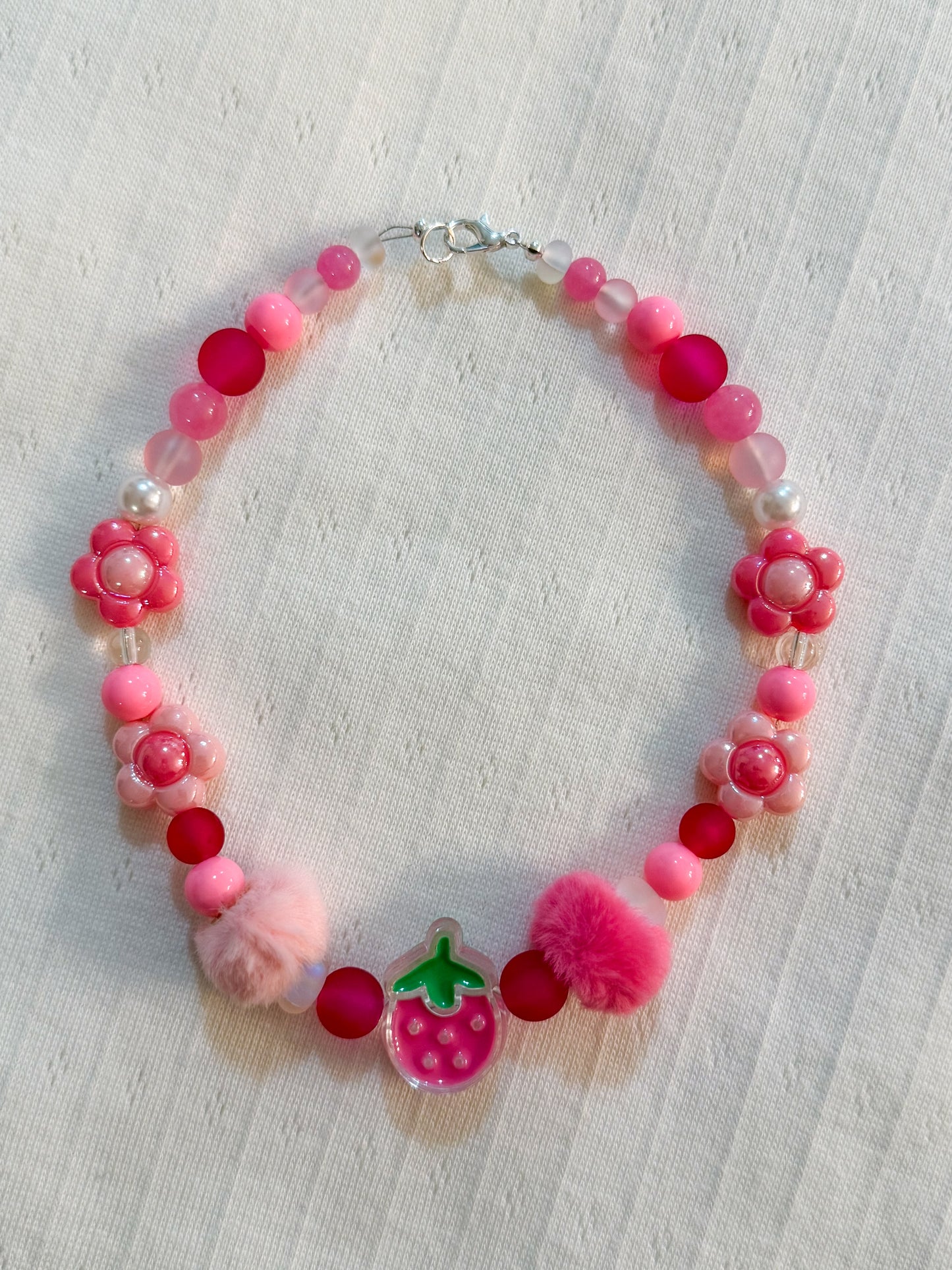 Pink Strawberry Necklace