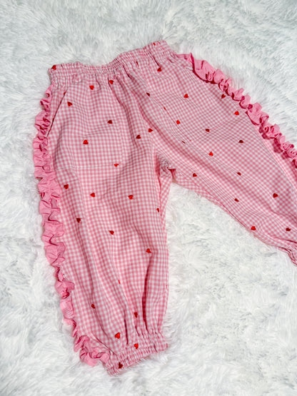 Pre- order Gingham Hearts Baggy Cargo