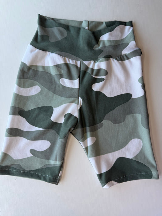 White Camo Cutie Biker Shorts