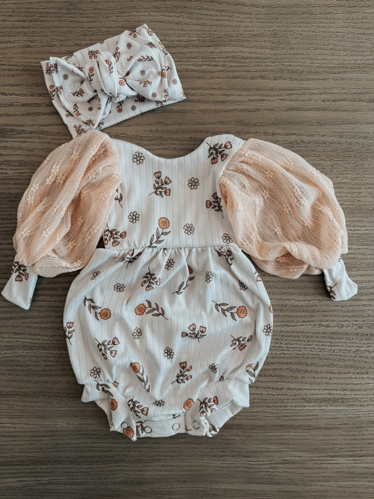 Fall Floral Bubble Romper