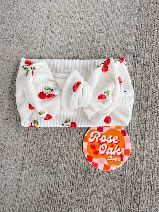 Cherry Cutesy Knotted Headwrap