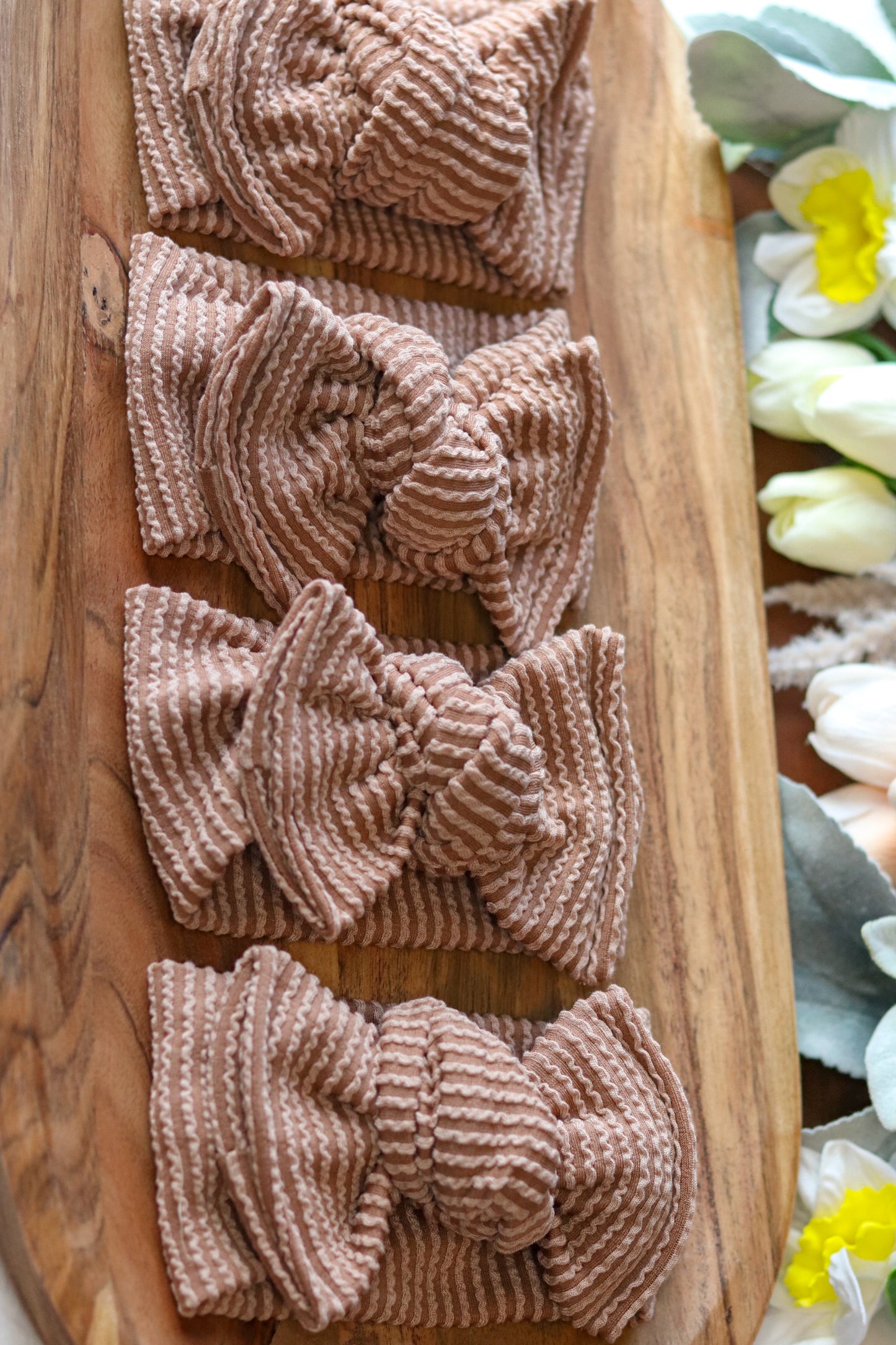 Taupe knotted Headwrap