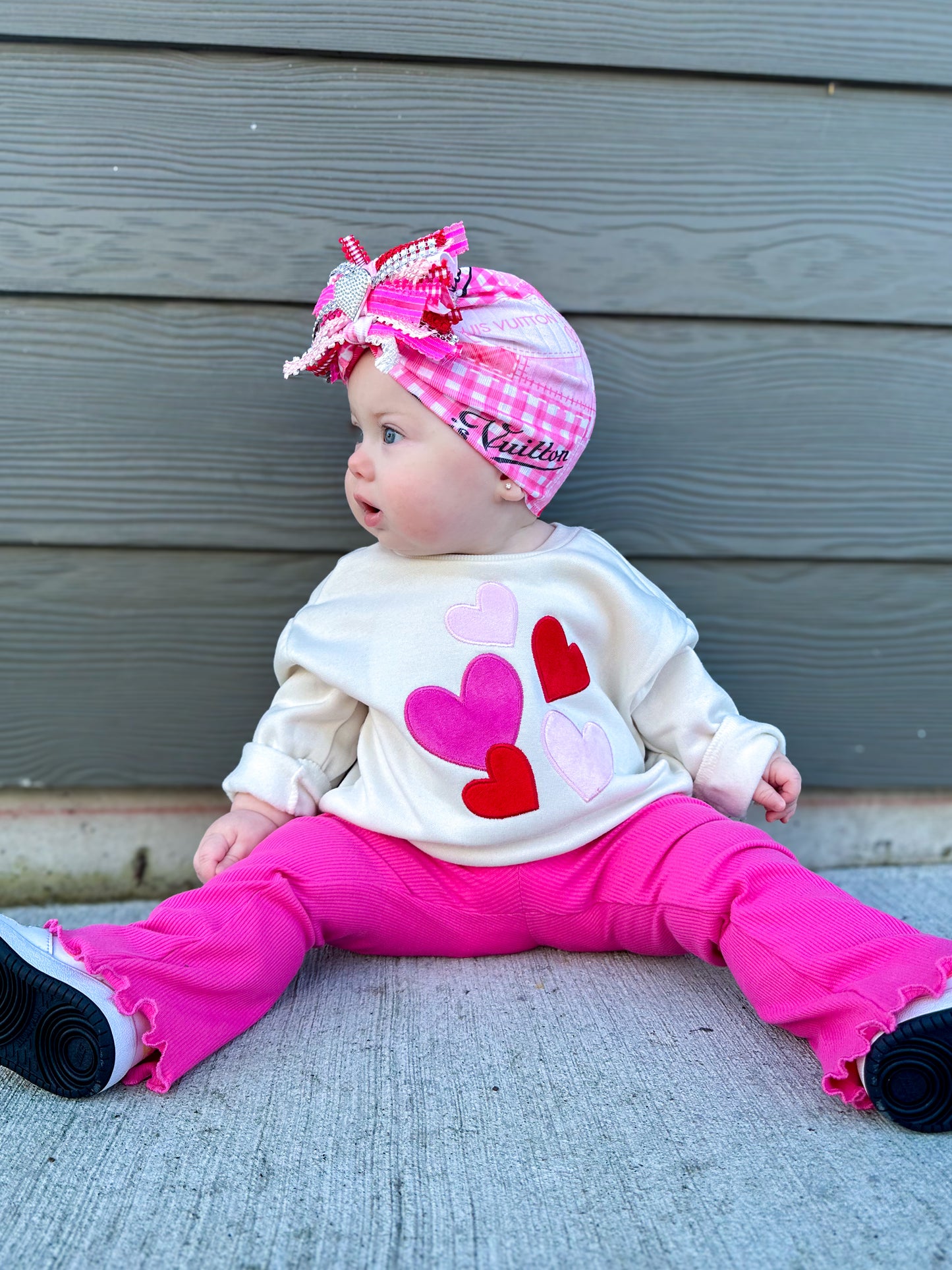 Boujee Valentine messy knot turban