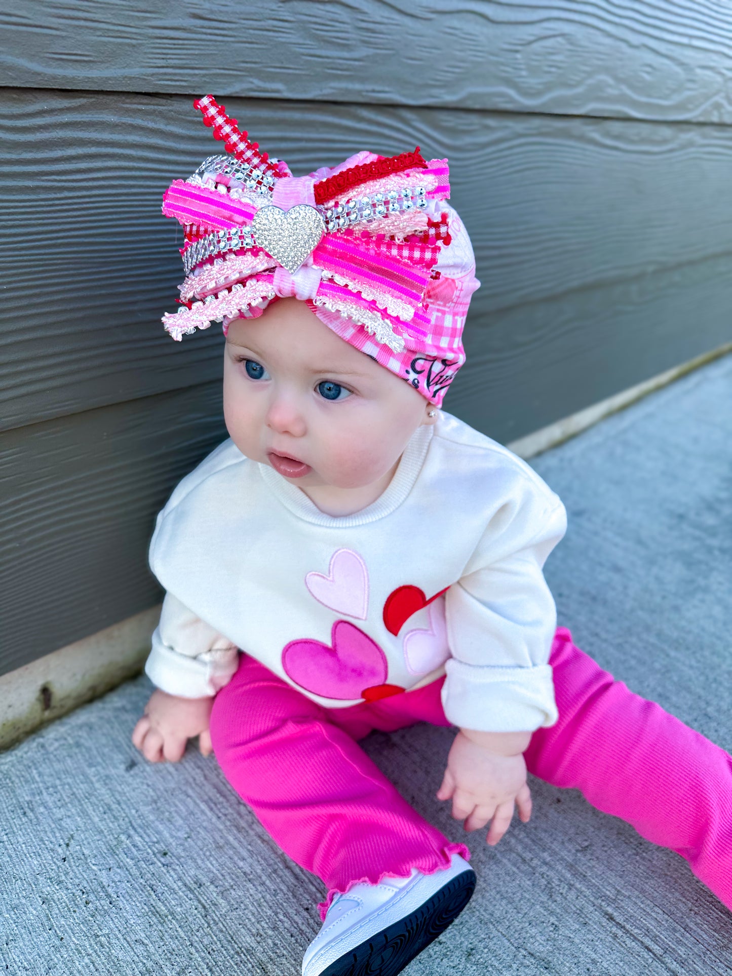 Boujee Valentine messy knot turban