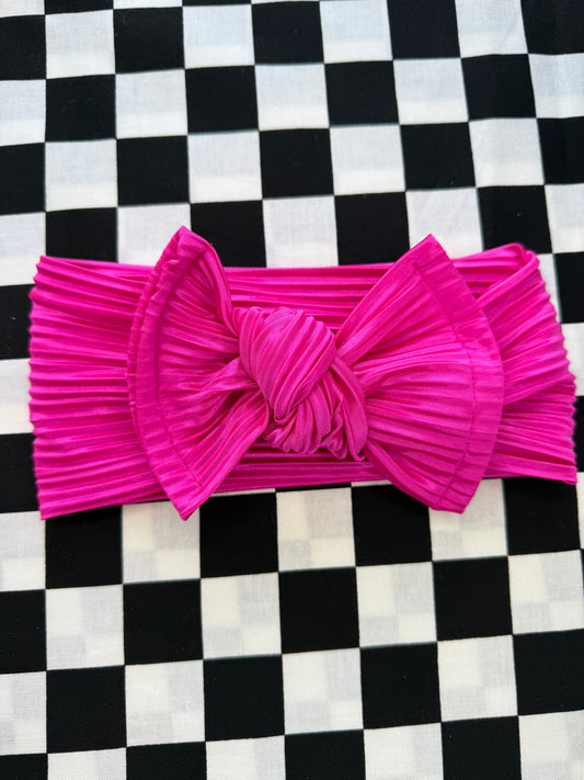 Poppin Pink Knotted Headwrap