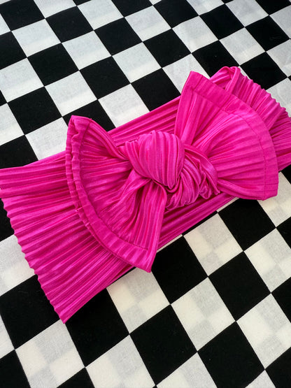 Poppin Pink Knotted Headwrap