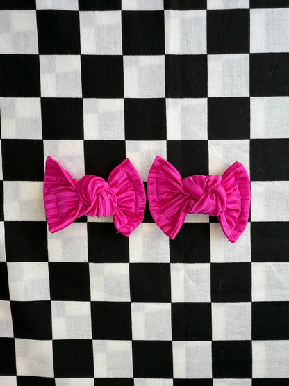 Poppin Pink Knotted Piggies