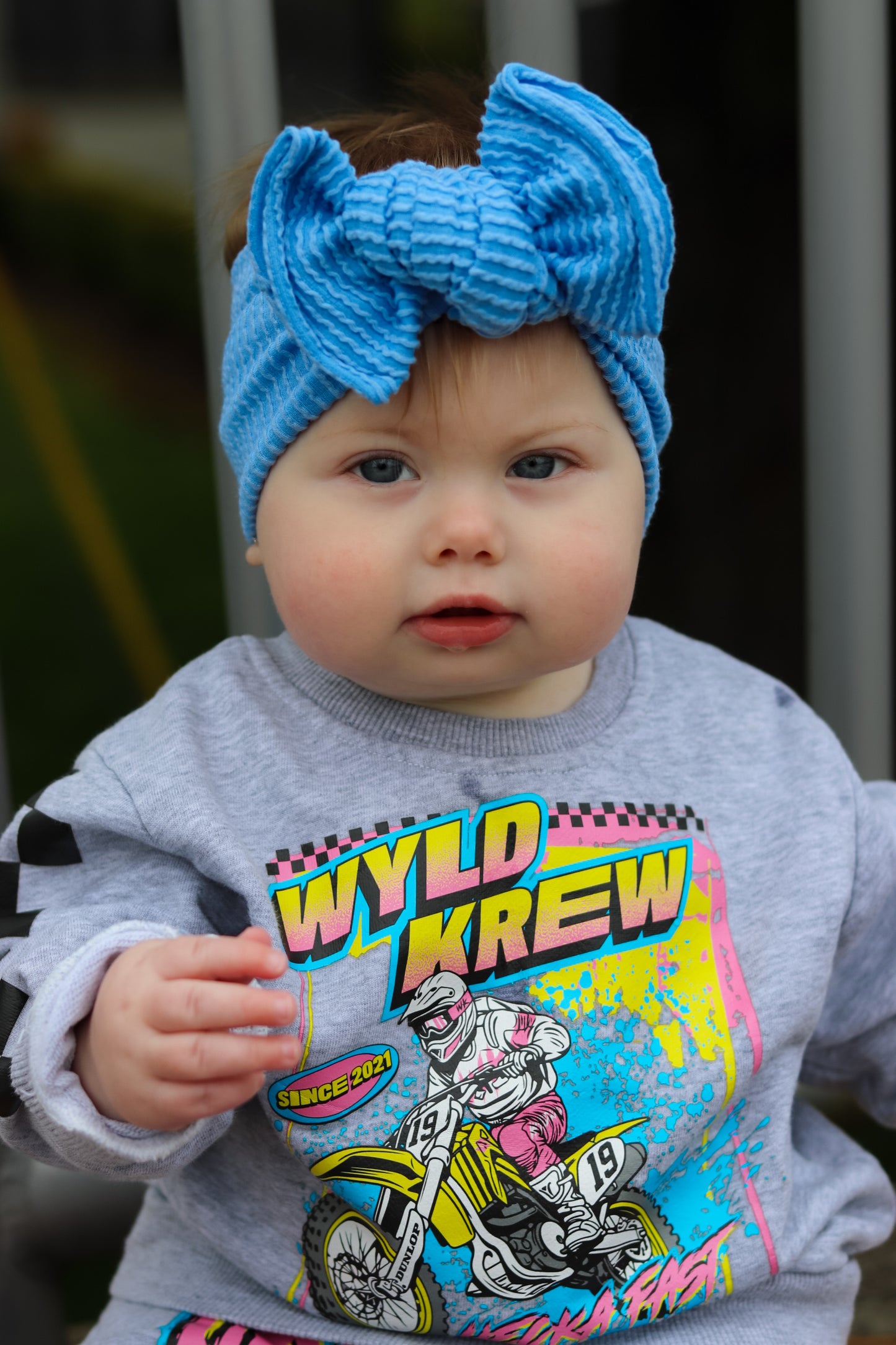 Spring Solids Azure Knotted Headwrap