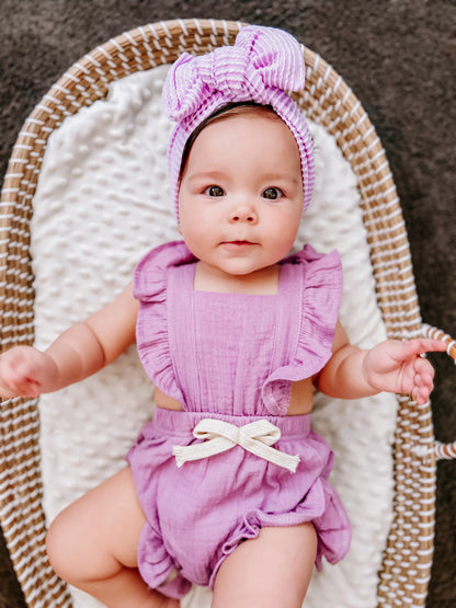 Spring Solids Lavender Knotted Headwrap