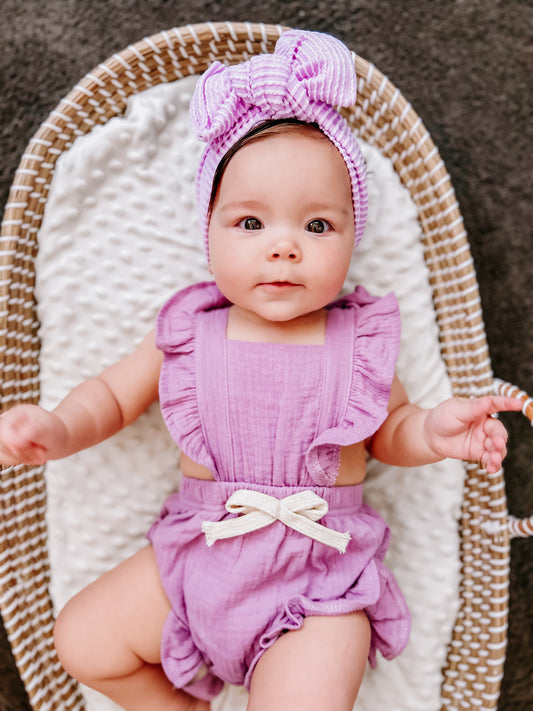 Spring Solids Lavender Knotted Headwrap
