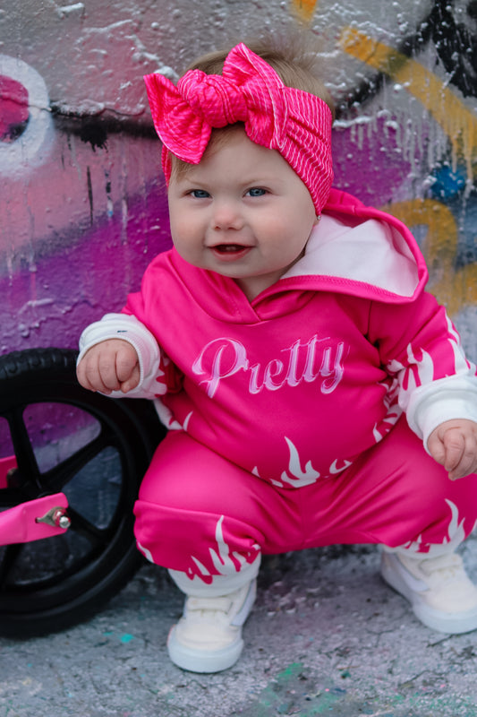 Pink Zebra Headwrap