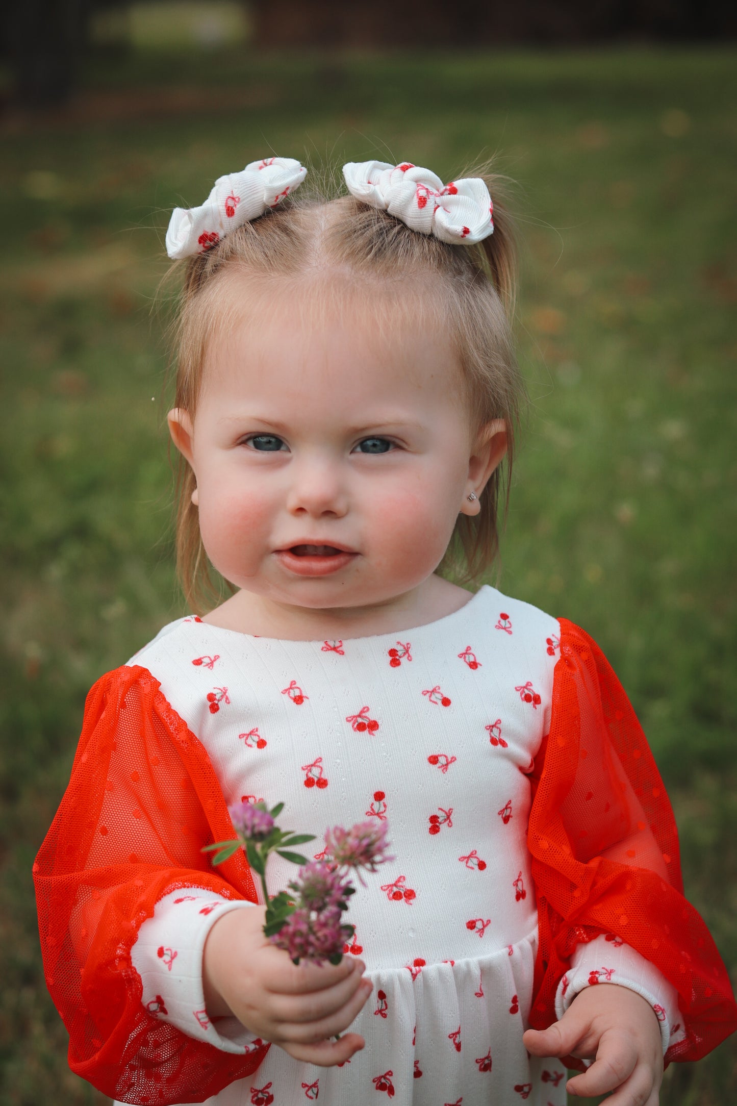 Sweater Bubble Romper “Cherry”